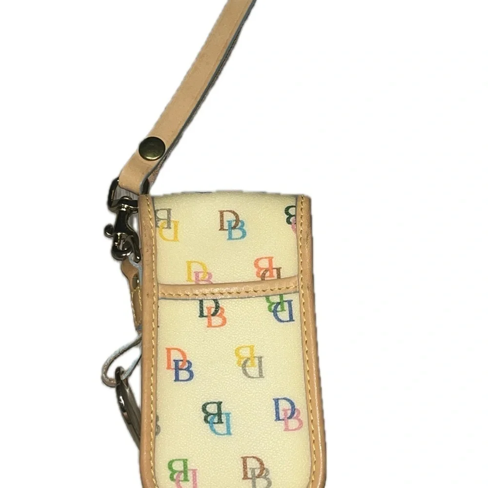 Vintage Dooney & Bourke Rainbow Monogram Wristlet Phone Case